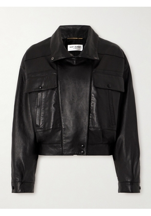 SAINT LAURENT - Leather Jacket - Black - FR36,FR38