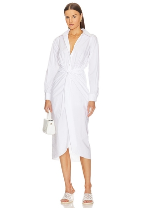 L'Academie Callie Midi Dress in White. Size S, XS.