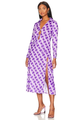 Song of Style Nevaeh Midi Dress in Purple. Size XXS.