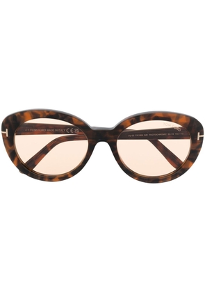 TOM FORD Eyewear round frame sunglasses - Brown