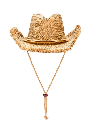 8 Other Reasons Fringe Cowboy Hat in Tan.