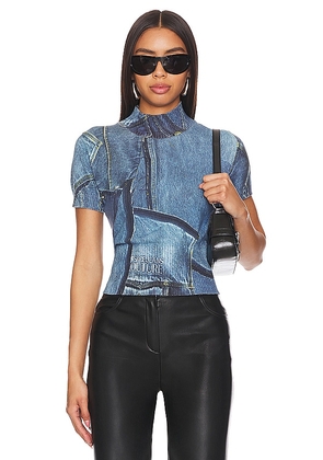 Versace Jeans Couture Knit Top in Blue. Size S, XS.