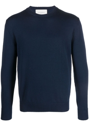Ballantyne round-neck wool jumper - Blue