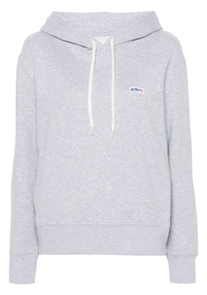 Autry logo-appliqué hoodie - Grey