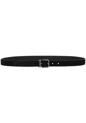 Dolce & Gabbana logo-engraved leather belt - Black