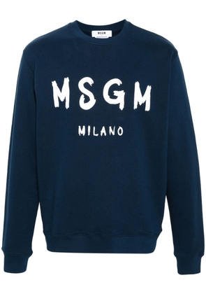 MSGM logo-print sweatshirt - Blue