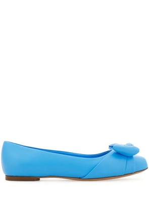 Ferragamo Vara bow flat ballerina shoes - Blue