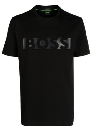 HUGO debossed-logo cotton T-Shirt - Black