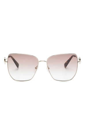 Longchamp oversize-frame sunglasses - Gold