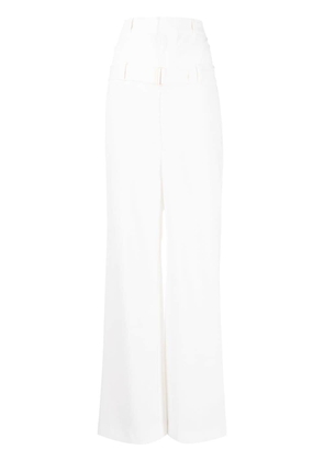 Dion Lee foldover wide leg trousers - White