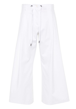 Brunello Cucinelli pleat-detail cropped trousers - White