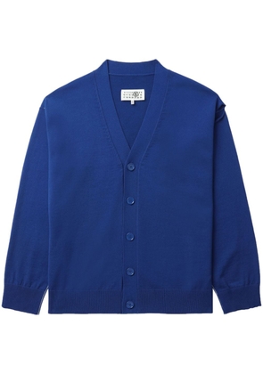 MM6 Maison Margiela cut-out fine-knit cardigan - Blue
