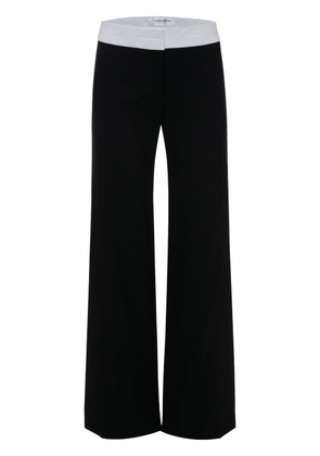 Victoria Beckham panel-detail textured trousers - Black