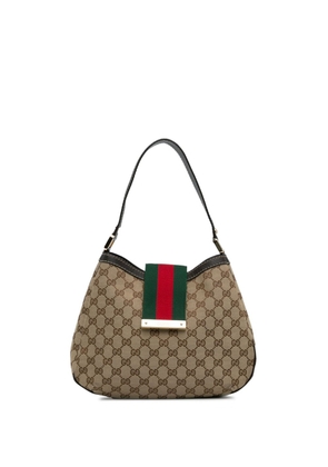 Gucci Pre-Owned 2016-2023 Pre-Owned Gucci GG Canvas Web New Ladies shoulder bag - Brown