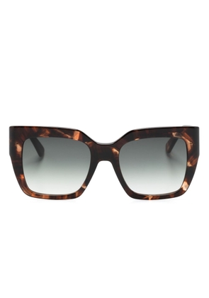 Longchamp tortoiseshell oversize-frame sunglasses - Brown