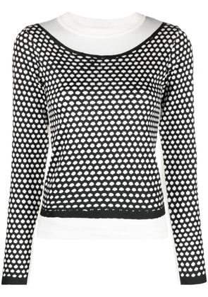 Vaquera polka dot-print long-sleeve T-shirt - Black