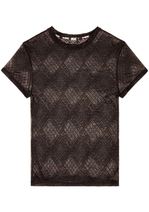 Diesel Uftee-Melany lace T-shirt - Black