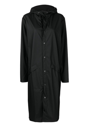 Rains Longer hooded jacket - Black