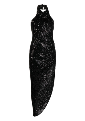 In The Mood For Love sequin-embellished halter dress - Black