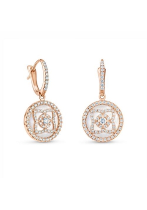 De Beers Enchanted Lotus Sleepers In Rose Gold And Mother-of-pearl