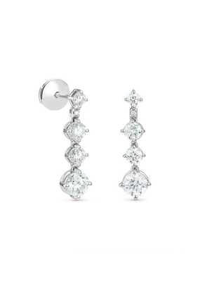 De Beers Arpeggia One Line Small Earrings In White Gold