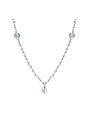 De Beers Clea Five Diamond Necklace In White Gold