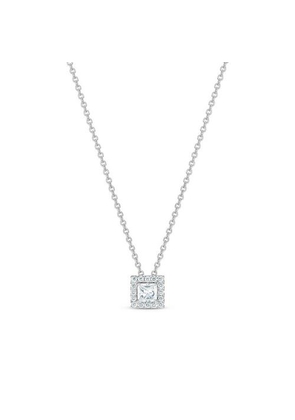 De Beers Aura Princess-cut Diamond Pendant In White Gold
