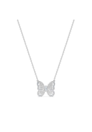 De Beers Portraits Of Nature Butterfly Pendant In White Gold