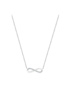 De Beers Infinity Necklace In White Gold