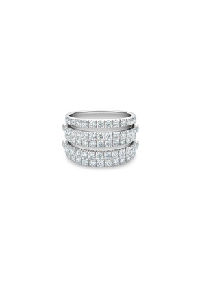 De Beers Db Classic Five Line Band In White Gold