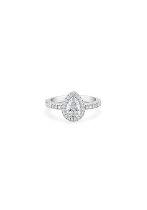 De Beers Aura Pear-shaped Diamond Ring In Platinum