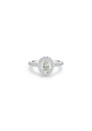 De Beers Aura Oval-shaped Diamond Ring In Platinum