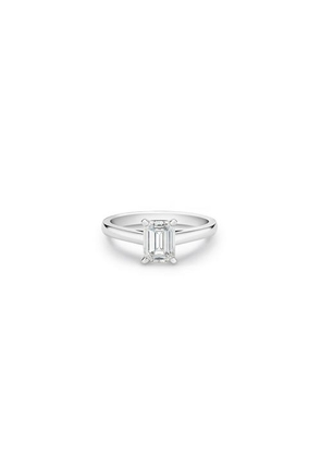 De Beers Db Classic Emerald-cut Diamond Ring In Platinum