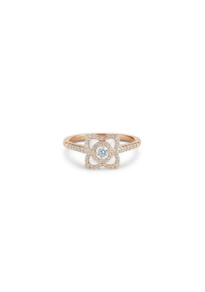 De Beers Enchanted Lotus Ring In Rose Gold And Mother-of-pearl