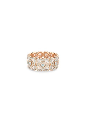 De Beers Enchanted Lotus Band In Rose Gold And Mother-of-pearl