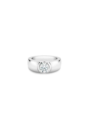 De Beers Statement Round Brilliant Diamond Ring In Platinum