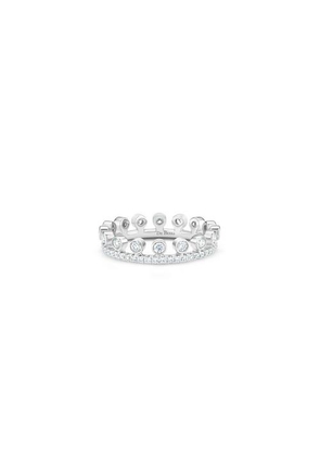 De Beers Dewdrop Pavé Ring In White Gold