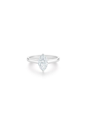 De Beers Db Classic Marquise-shaped Diamond Ring In Platinum