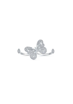 De Beers Portraits Of Nature Butterfly Ring In White Gold