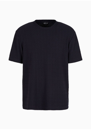 OFFICIAL STORE Viscose And Cashmere Jacquard Jersey Crew-neck T-shirt