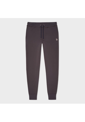 PS Paul Smith Grey Tapered-Fit Cotton Embroidered Zebra Logo Sweatpants