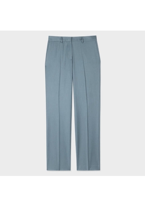 Paul Smith Women's Slim-Fit Slate Blue Wool-Cashmere Trousers