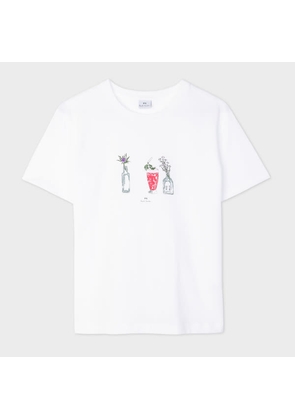 PS Paul Smith Women's White 'Cocktail' T-Shirt