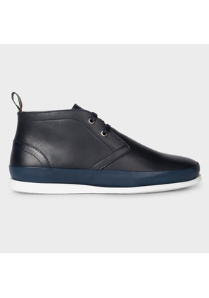 PS Paul Smith Dark Navy Leather 'Cleon' Boots