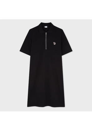 PS Paul Smith Black Cotton Zebra Logo Polo Dress