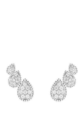Boucheron White Gold And Diamond Serpent Bohème Three Motifs Earrings