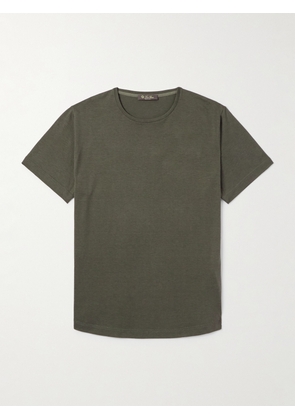 Loro Piana - Soft Slim-Fit Silk and Cotton-Blend T-Shirt - Men - Green - XS