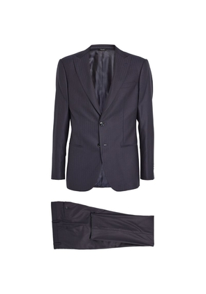 Giorgio Armani Pinstripe Single-Breasted Two-Piece Suit