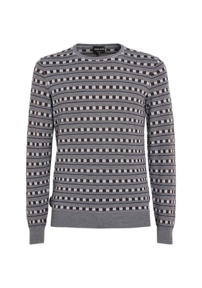 Giorgio Armani Wool-Blend Geometric Sweater