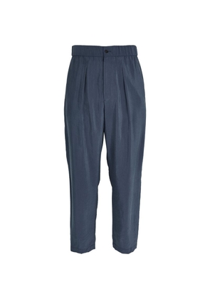 Giorgio Armani Silk-Blend Tailored Trousers